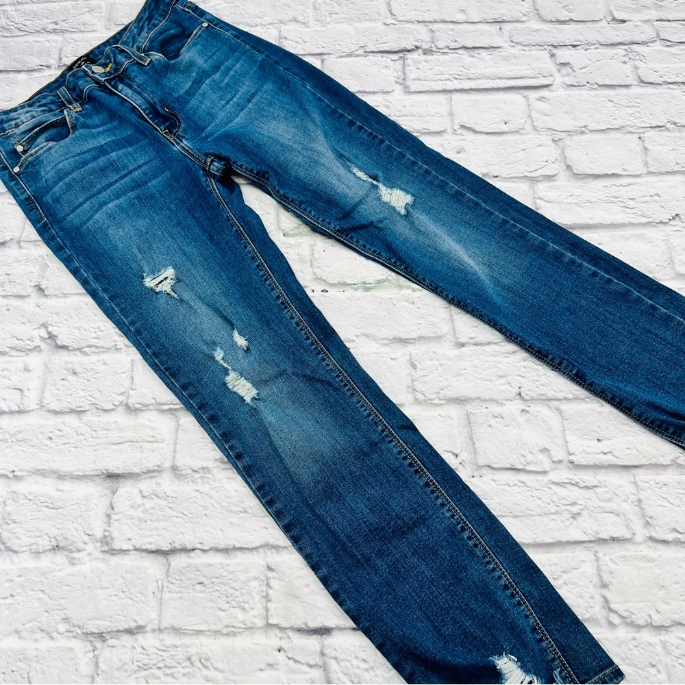Just Black Distressed Jeans - Blue